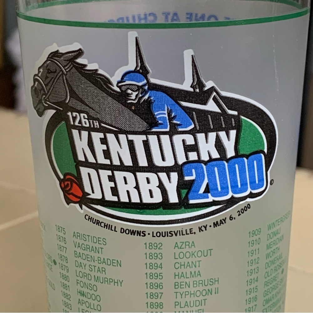 2000 Kentucky Derby Glass Churchill Downs Mint Julep Souvenir Cup Horse Racing